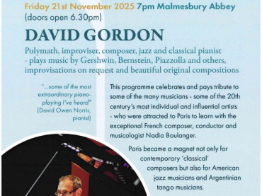 Malmesbury Abbey Music Society  - Americans in Paris with David Gordon